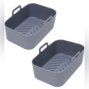 Silicone air fryer liners, rectangular, set of 2